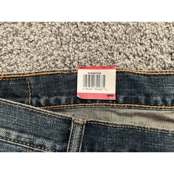 New LEVI’s 559 JEANS Men’s 44X30 Relaxed Straight Fit Blue Dark Wash Stretch - Picture 4 of 8